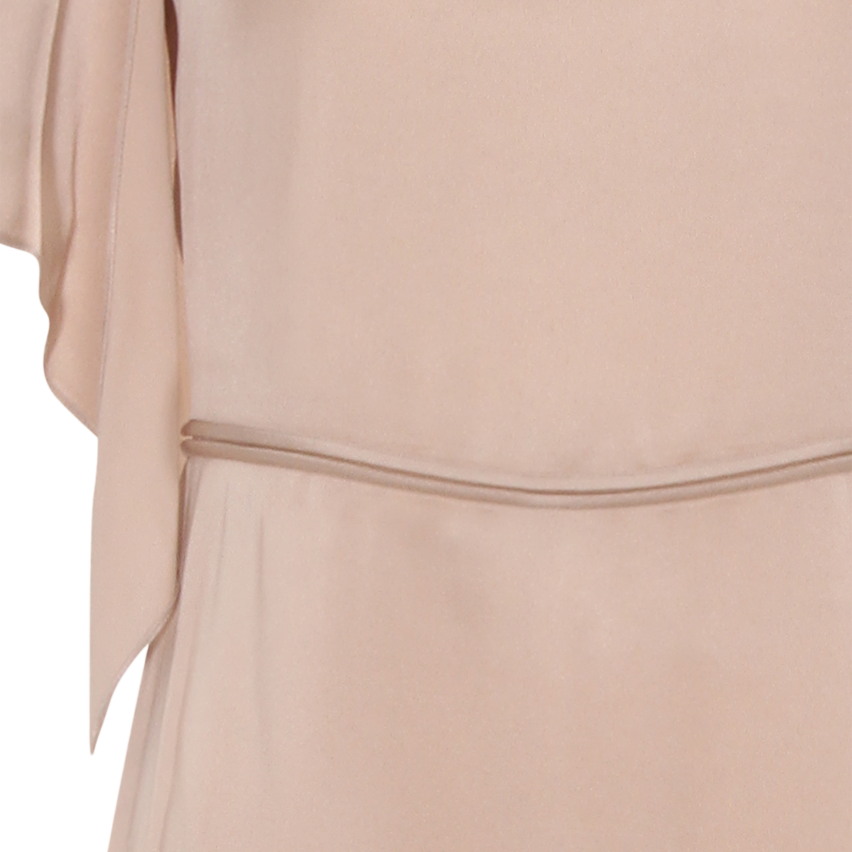 Fabiana Filippi Flowing Midi Dress with High Neckline Neutraal