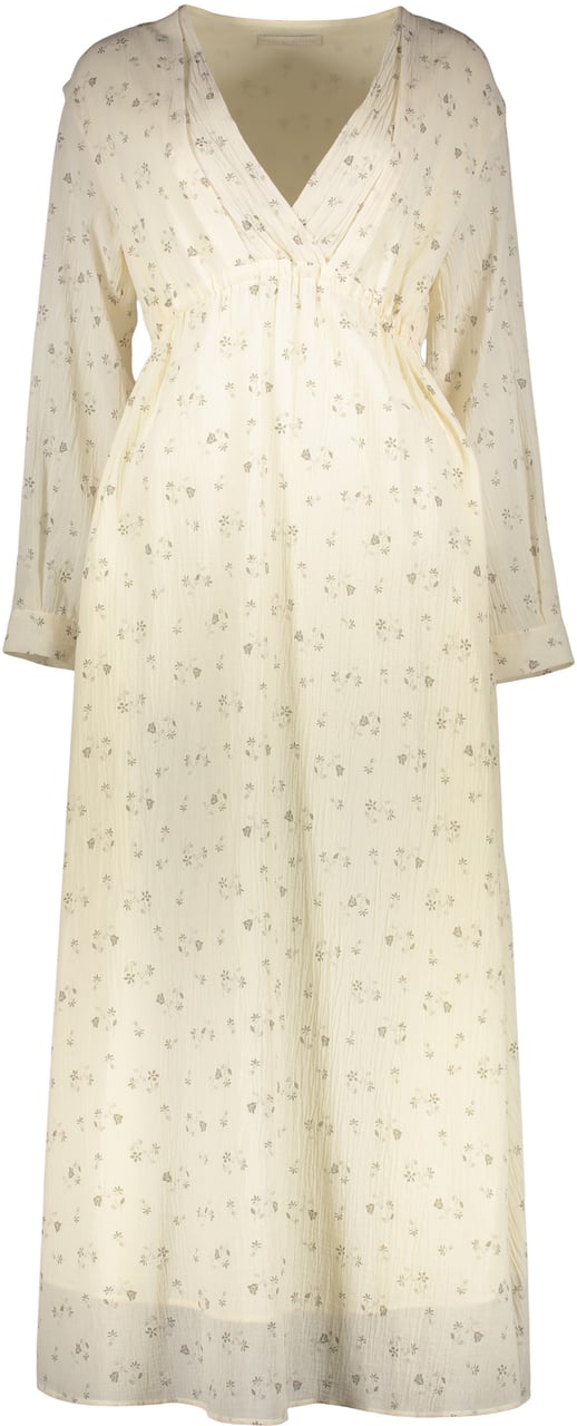 Fabiana Filippi Printed cotton long dress Wit