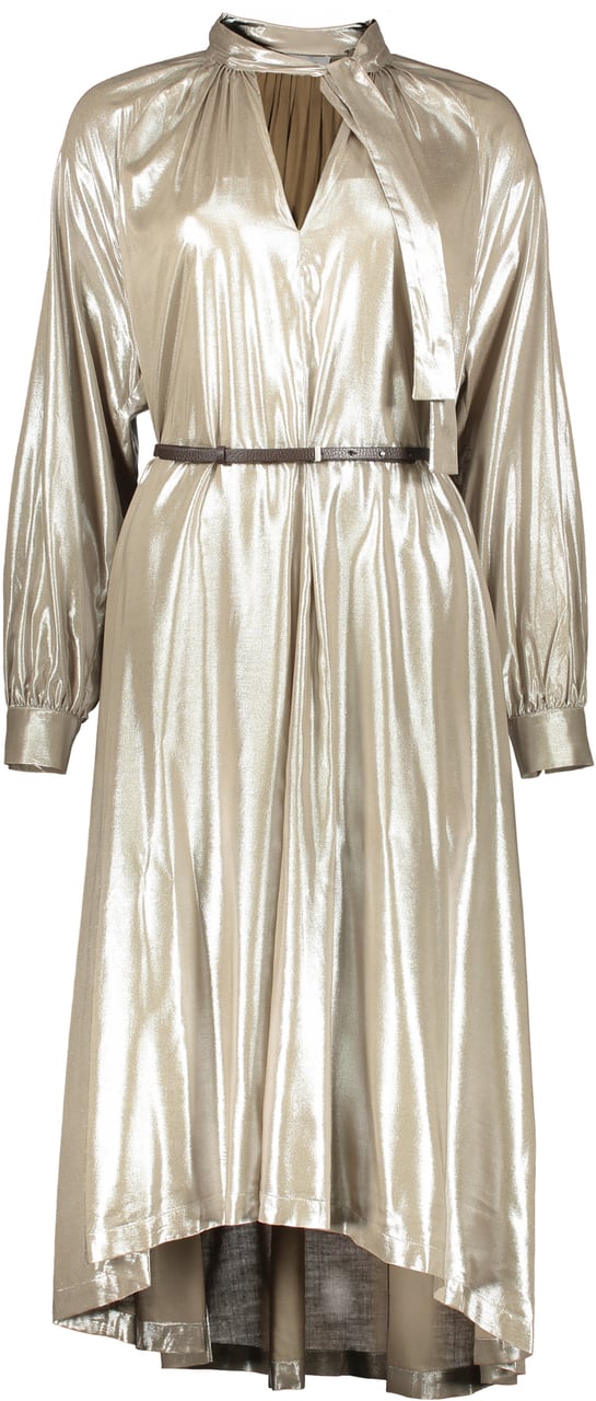 Fabiana Filippi Belted waist dress Beige