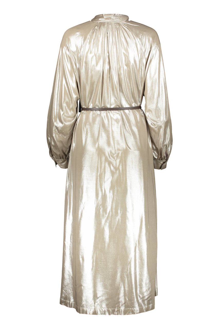 Fabiana Filippi Belted waist dress Beige