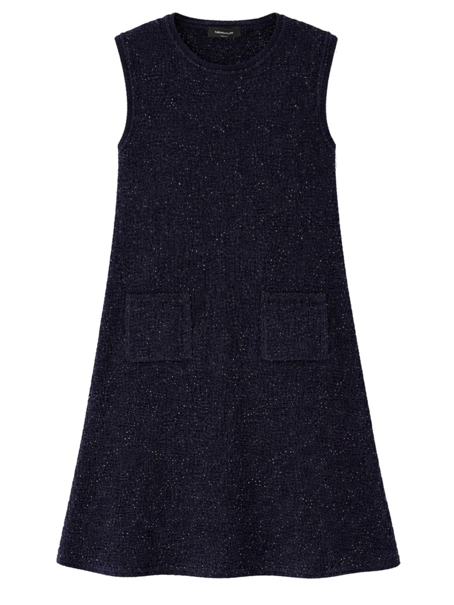 Fabiana Filippi Sleeveless A-Line Sequin Dress Zwart