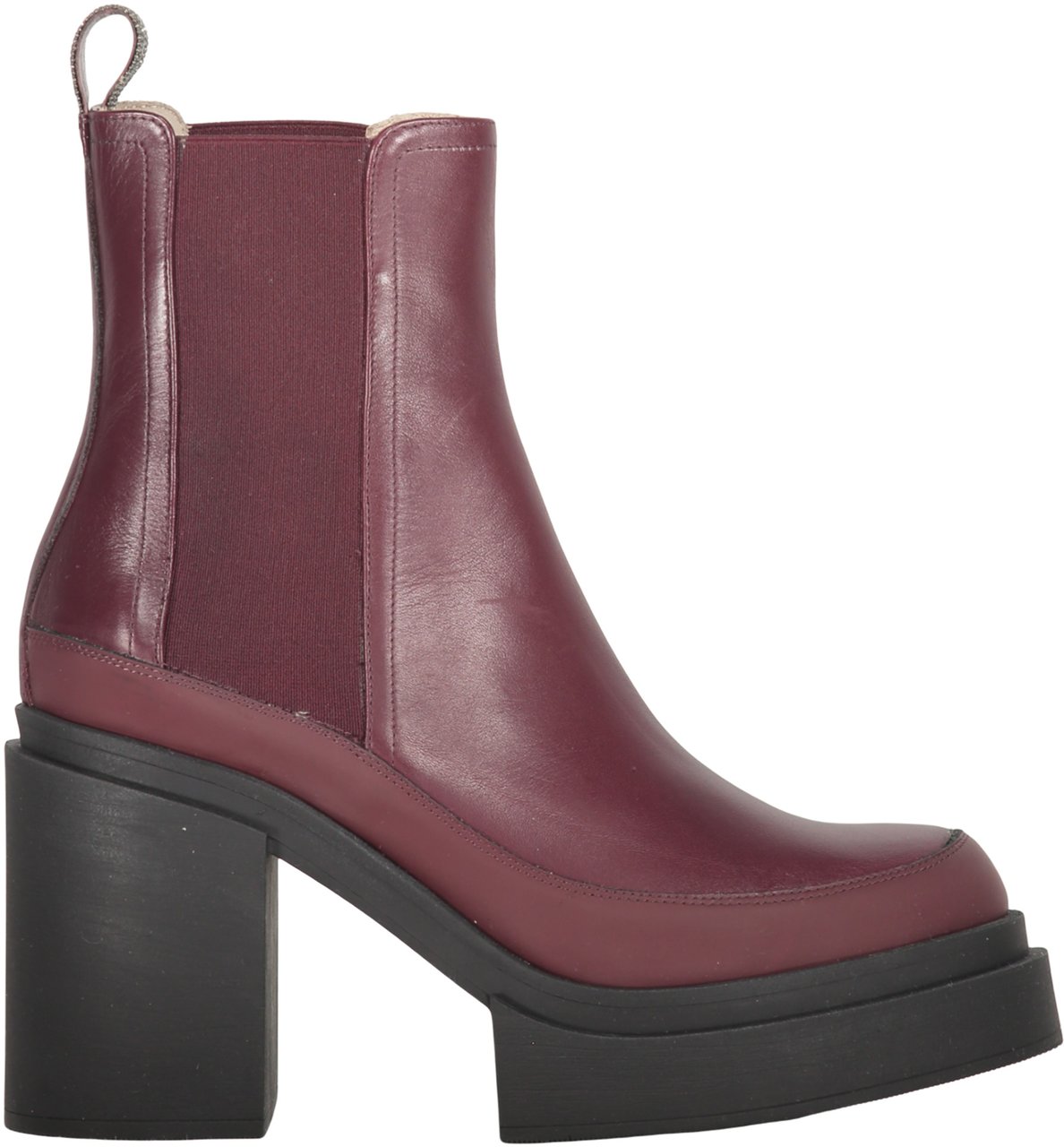 Fabiana Filippi Leather ankle boots Rood