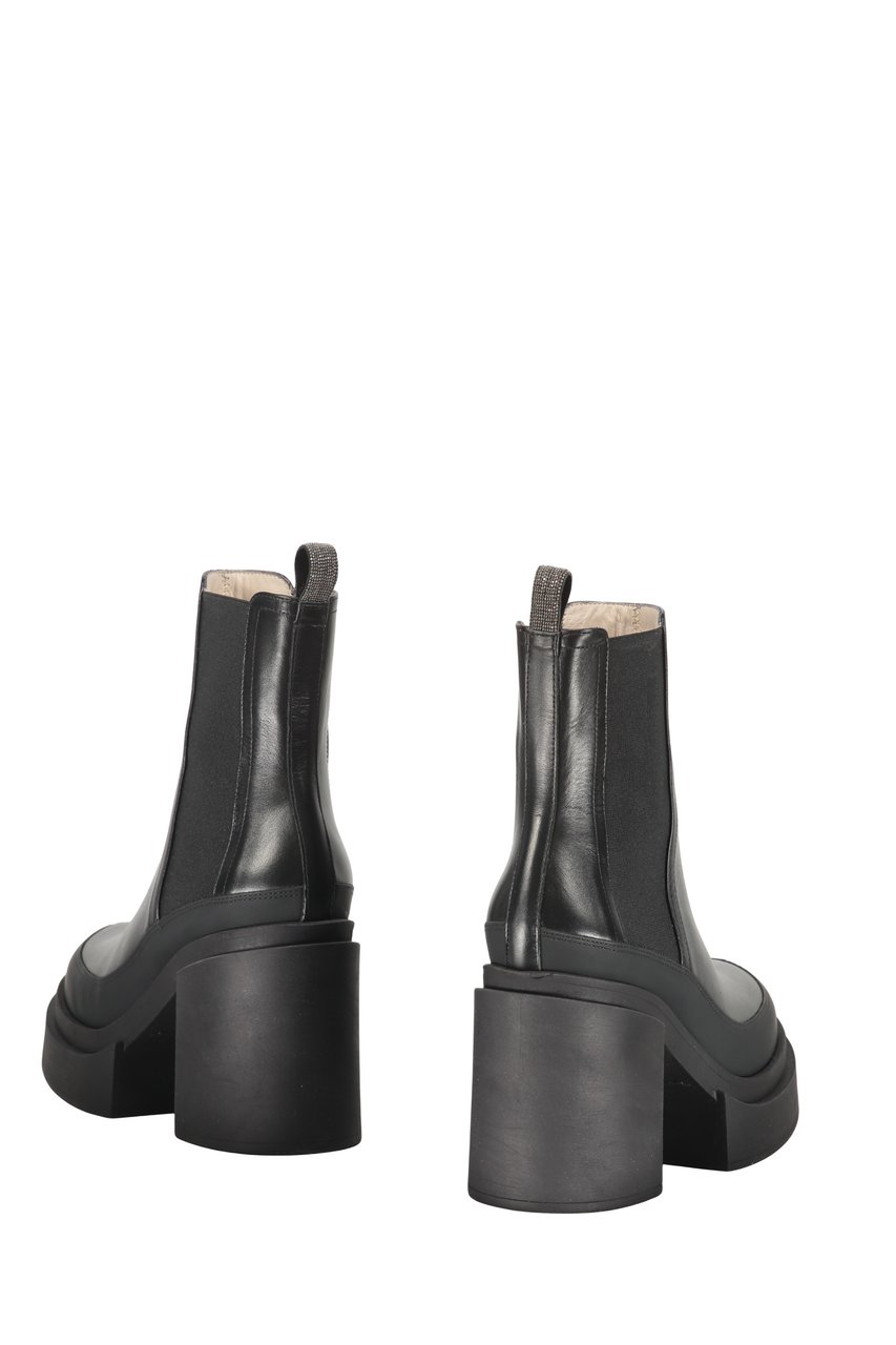Fabiana Filippi Leather ankle boots Zwart
