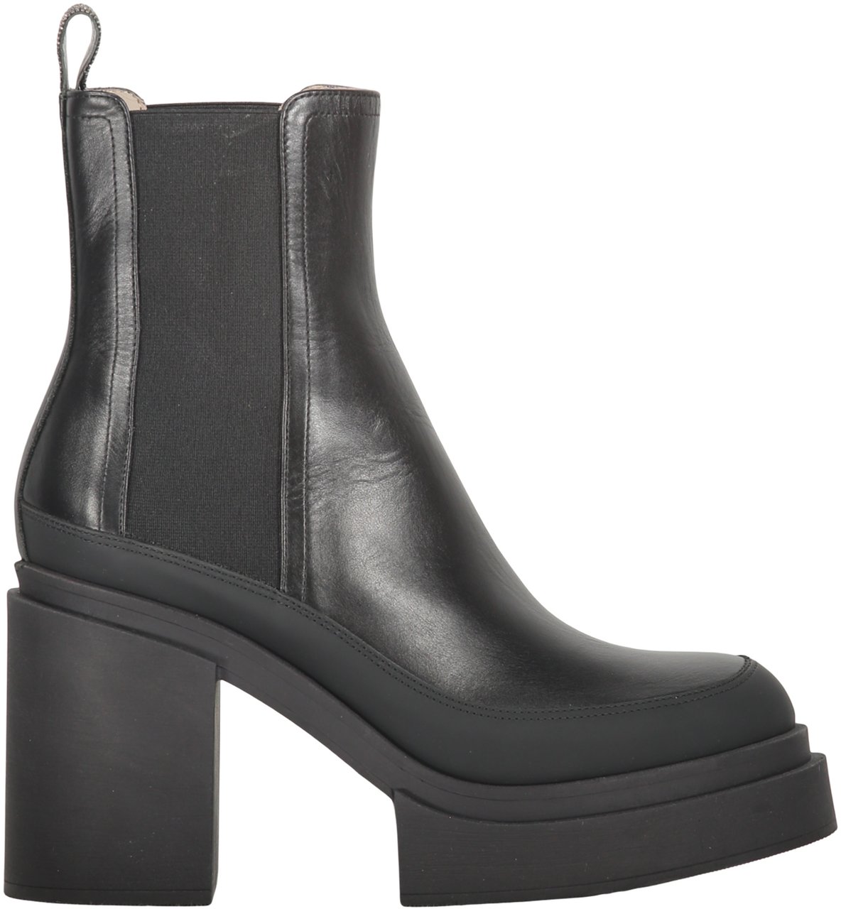 Fabiana Filippi Leather ankle boots Zwart