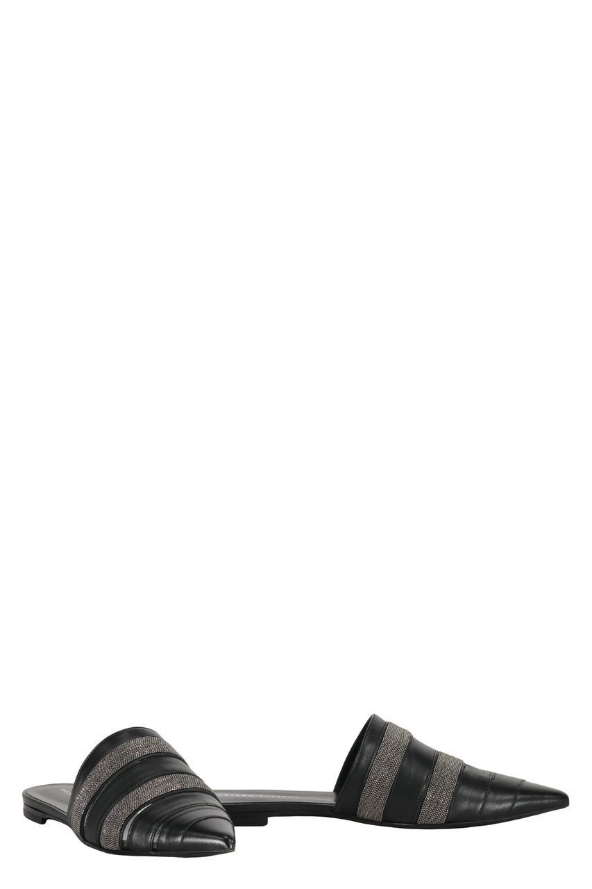 Fabiana Filippi Leather mules Zwart