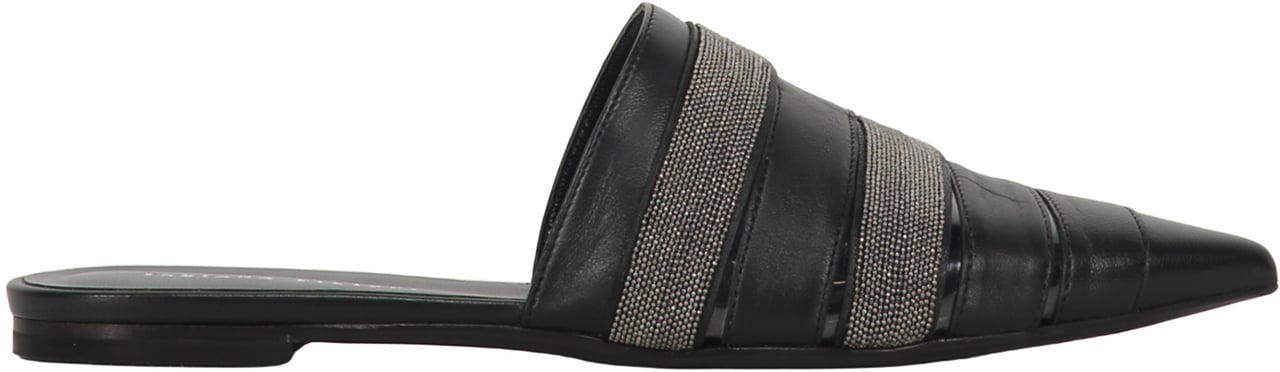 Fabiana Filippi Leather mules Zwart