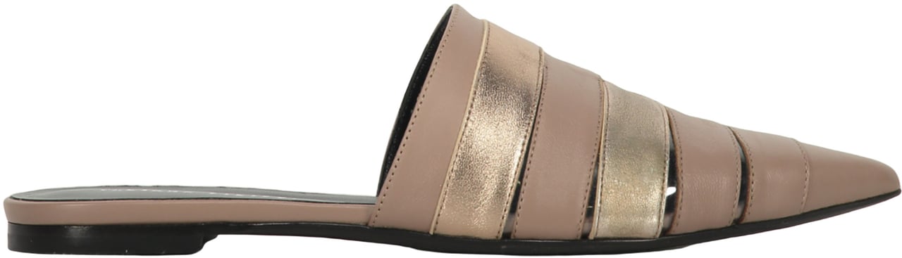 Fabiana Filippi Leather mules Beige