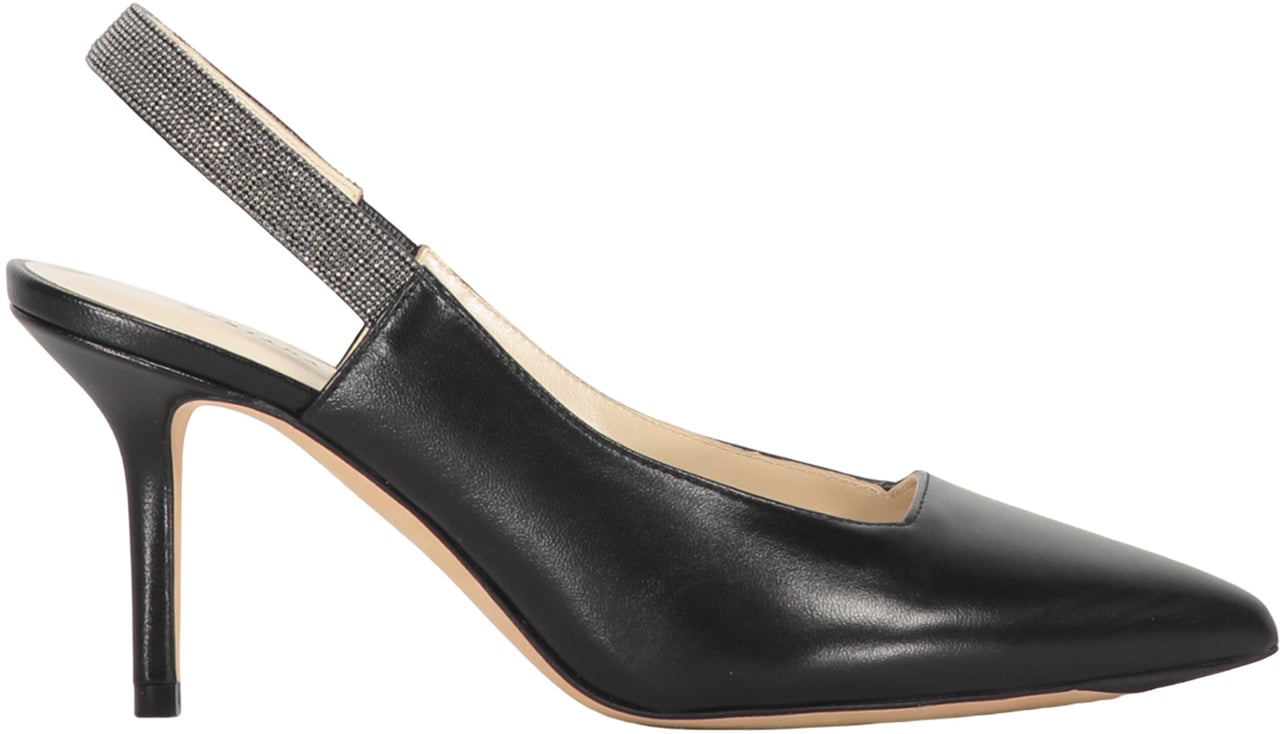 Fabiana Filippi Pointy-toe slingbacks Zwart