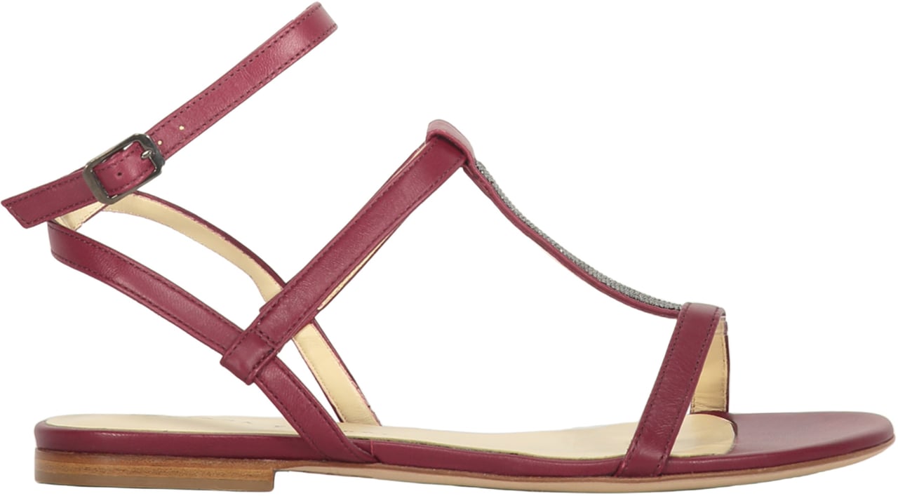 Fabiana Filippi Leather sandals Rood