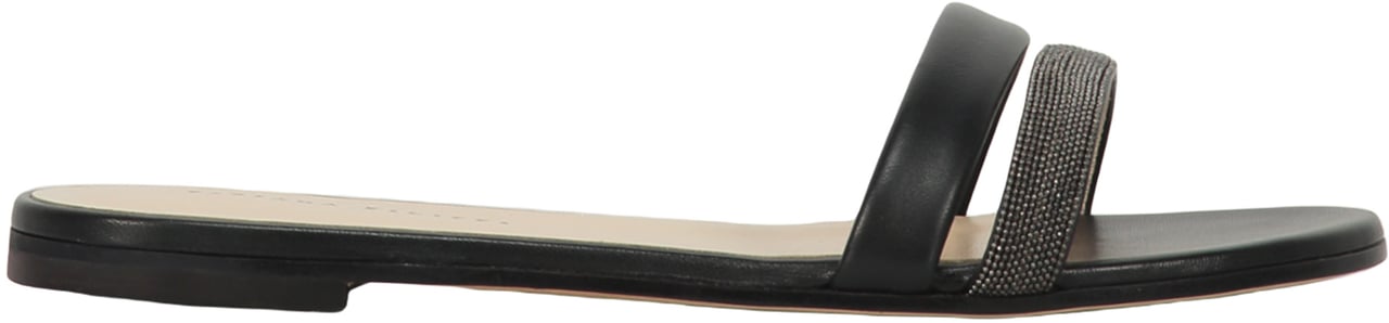 Fabiana Filippi Leather slides Zwart