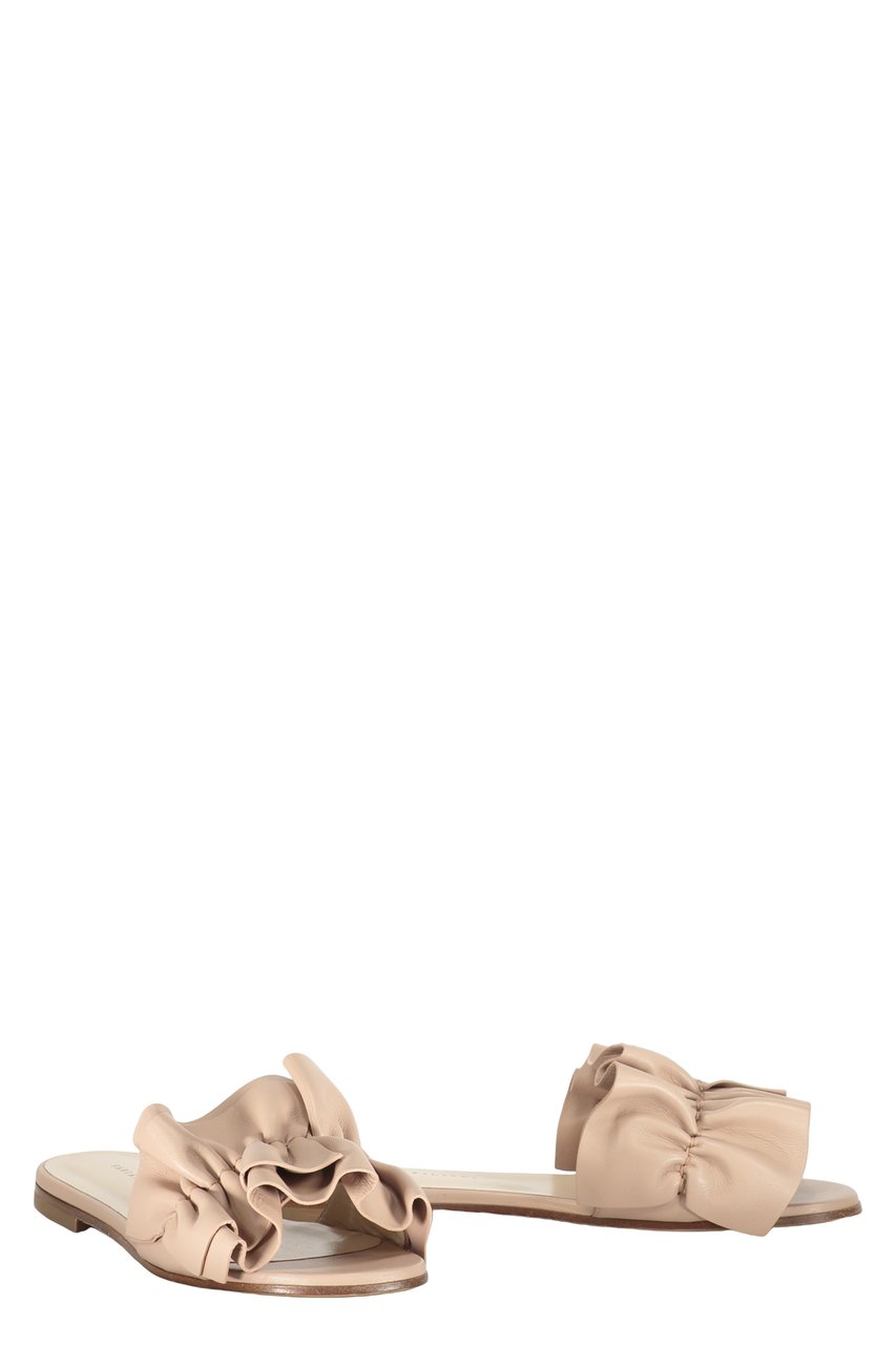 Fabiana Filippi Leather slides Bruin
