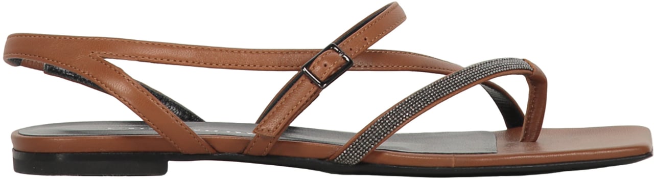 Fabiana Filippi Leather sandals Bruin