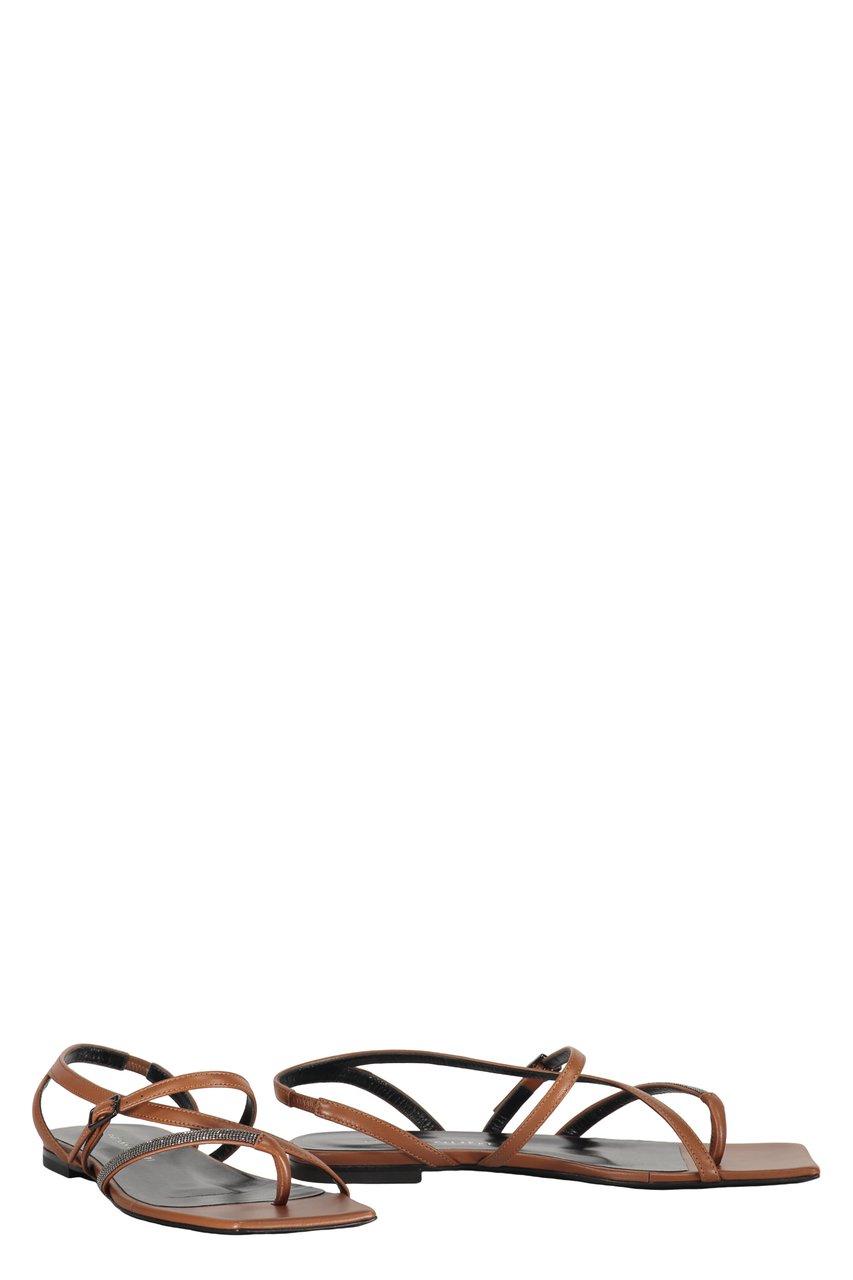 Fabiana Filippi Leather sandals Bruin