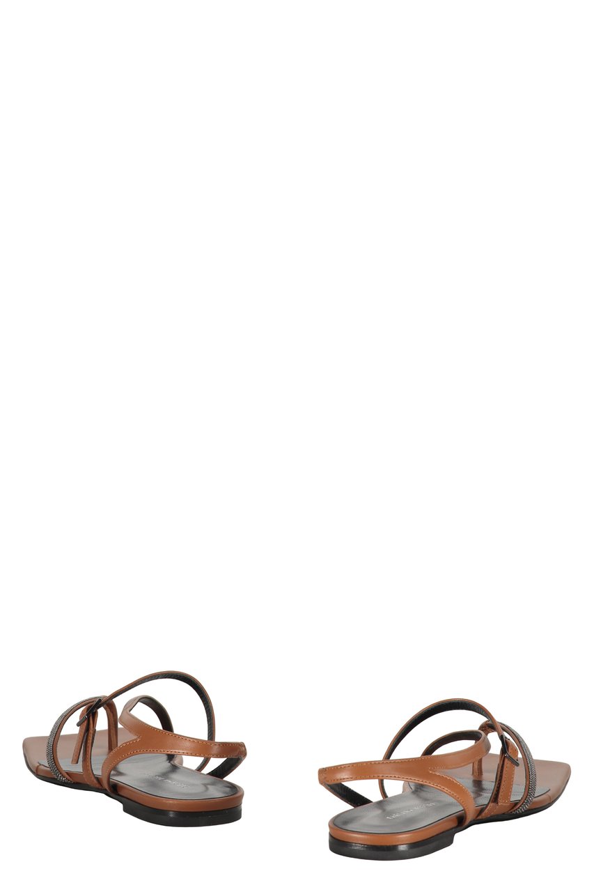 Fabiana Filippi Leather sandals Bruin