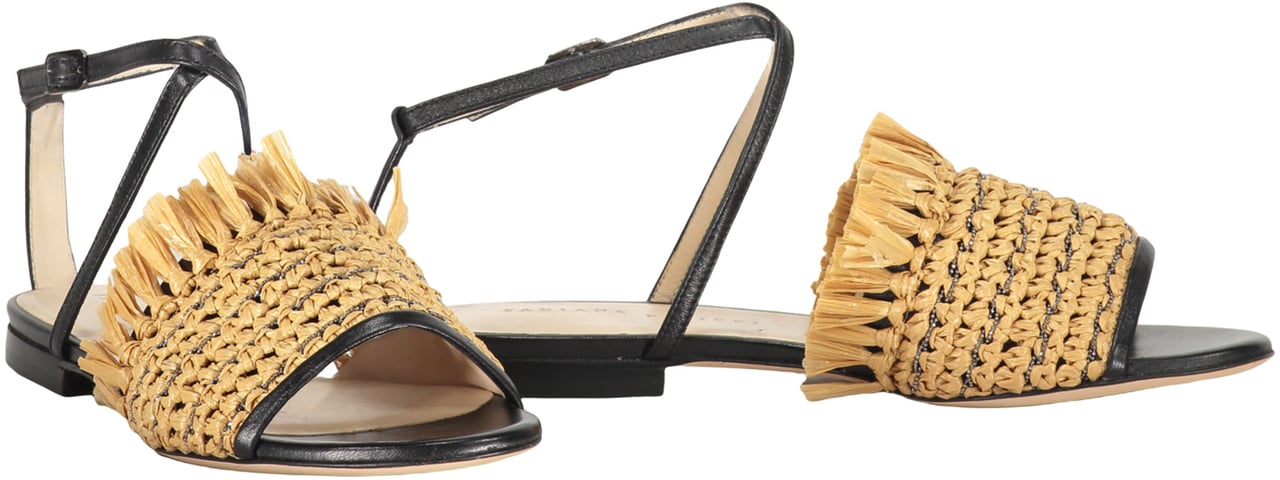 Fabiana Filippi Leather sandals Beige