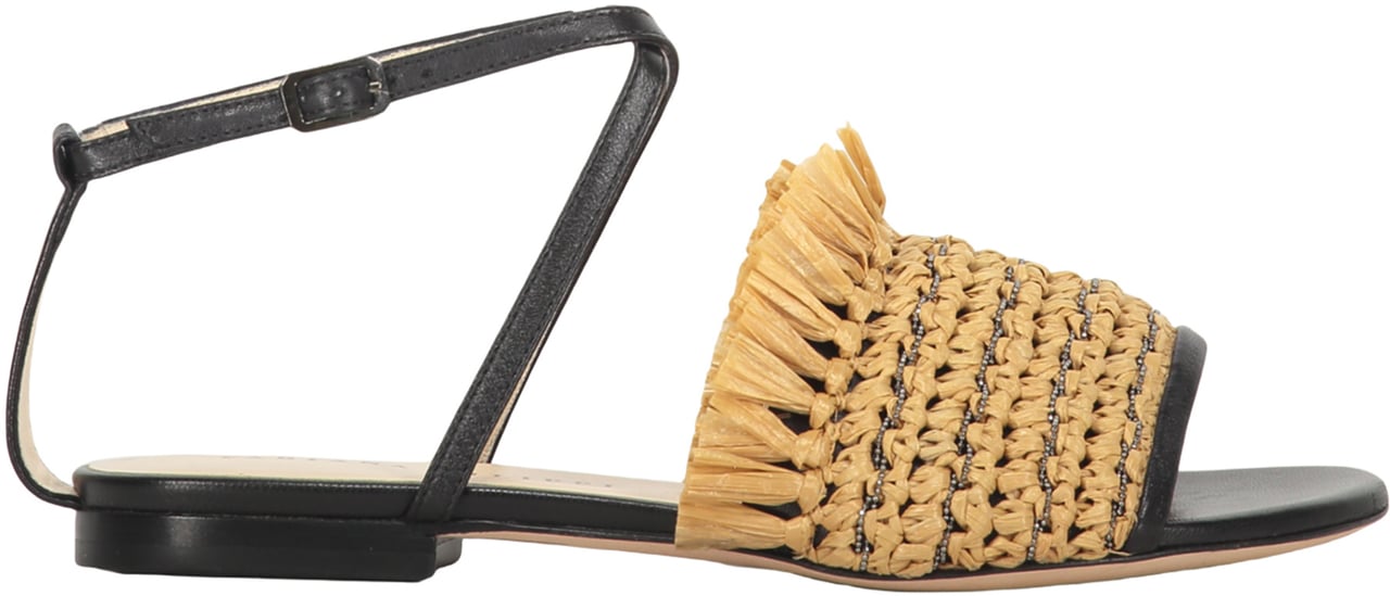 Fabiana Filippi Leather sandals Beige