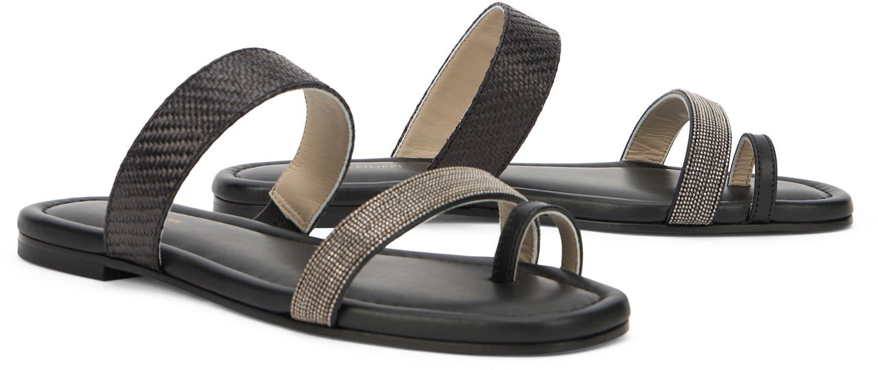 Fabiana Filippi Elegant minimalist mule for everyday comfort. Zwart