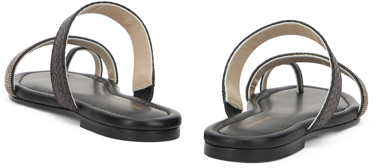 Fabiana Filippi Elegant minimalist mule for everyday comfort. Zwart