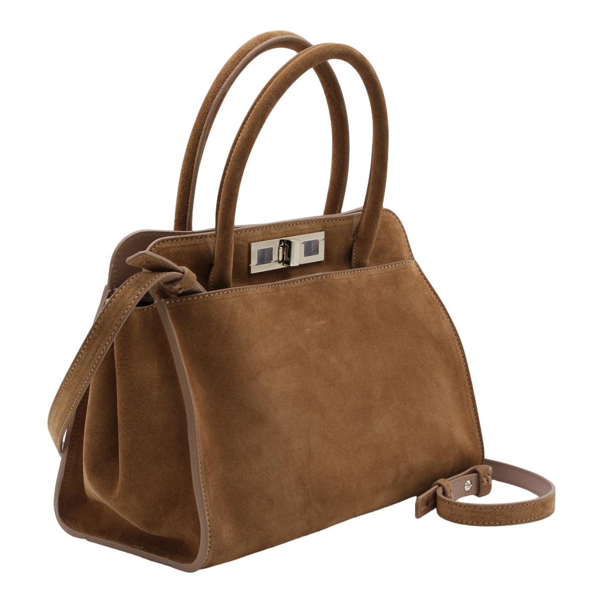 Fabiana Filippi Structured Brown Handbag with Subtle Detailing Bruin