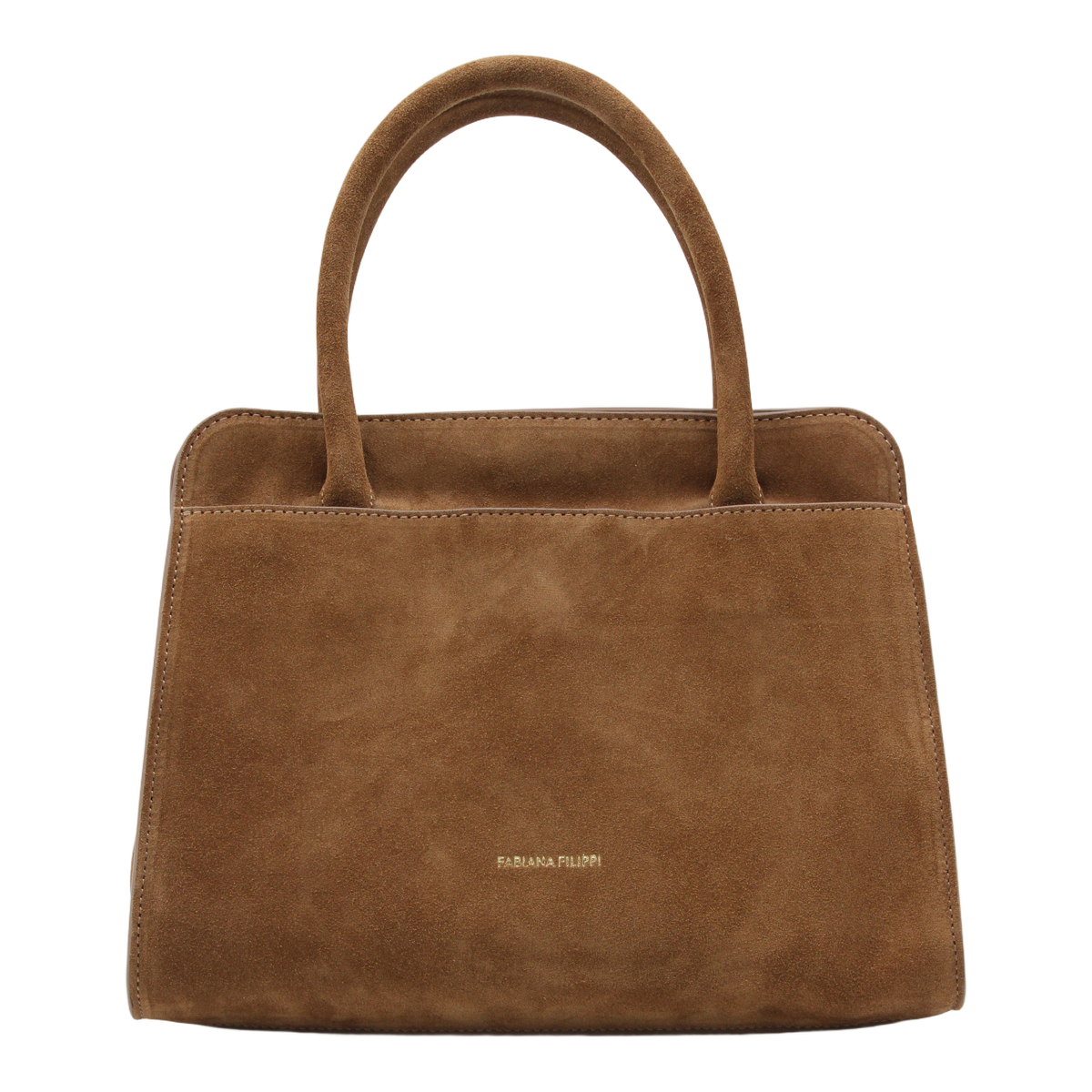 Fabiana Filippi Structured Brown Handbag with Subtle Detailing Bruin