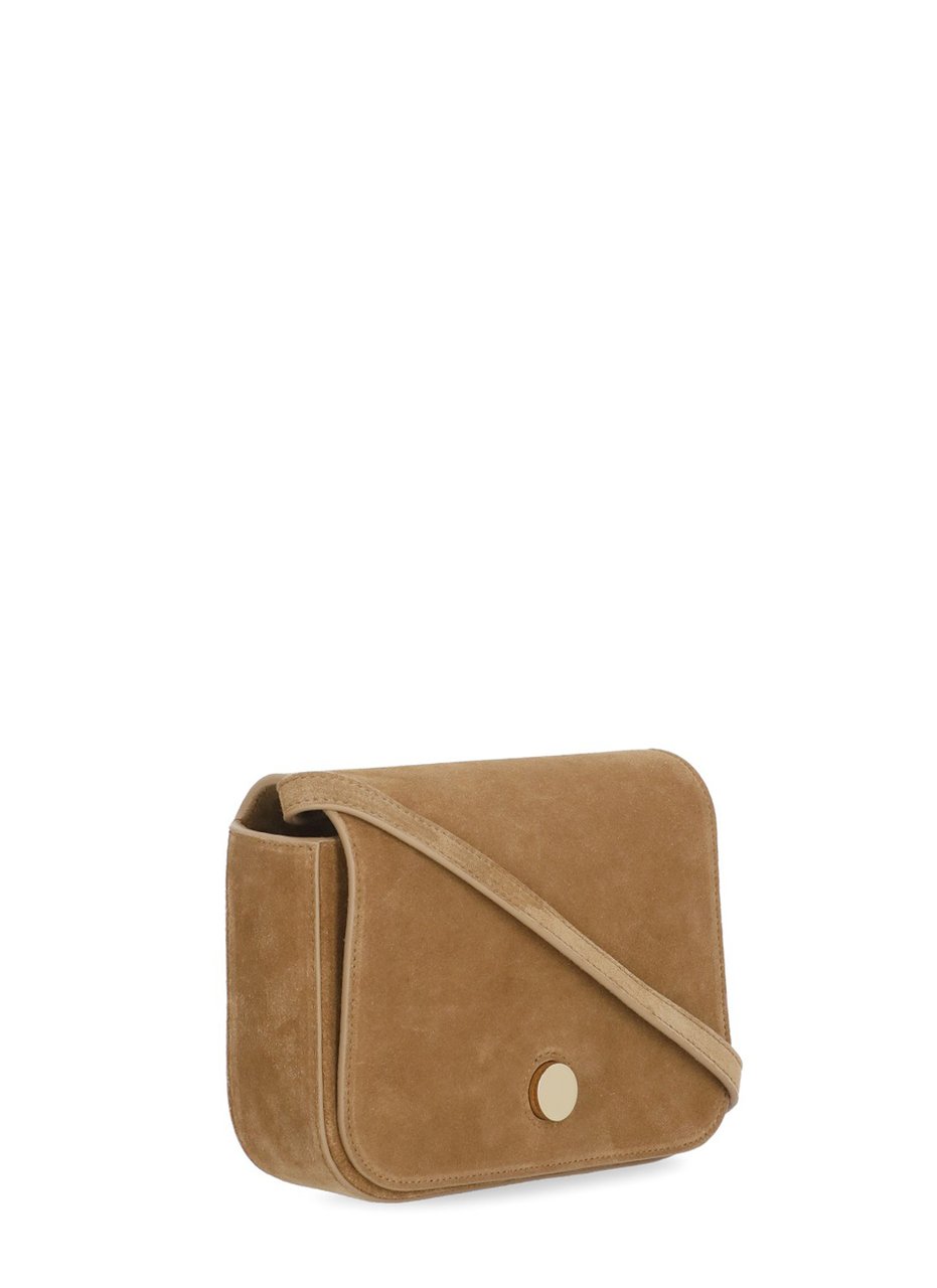 Fabiana Filippi Suede Leather Messenger Eclissi Bag with Adjustable Strap Bruin