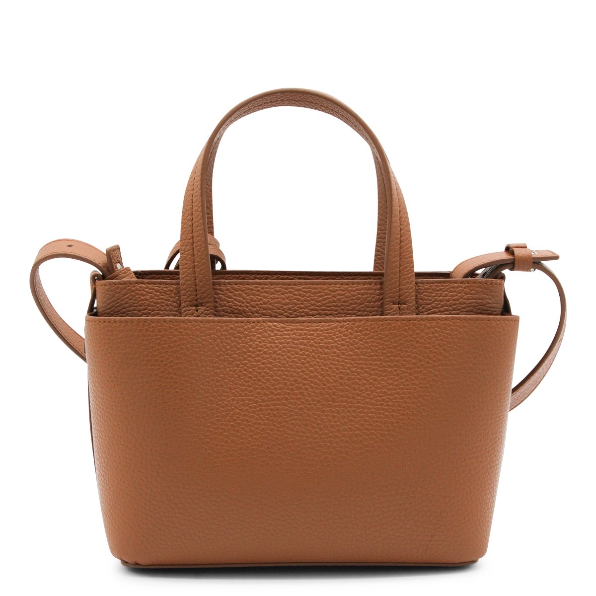 Fabiana Filippi Brown Leather Top Handle Bag Bruin