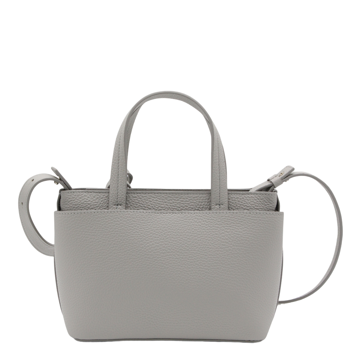 Fabiana Filippi Structured Grey Handbag with Pebbled Texture Grijs