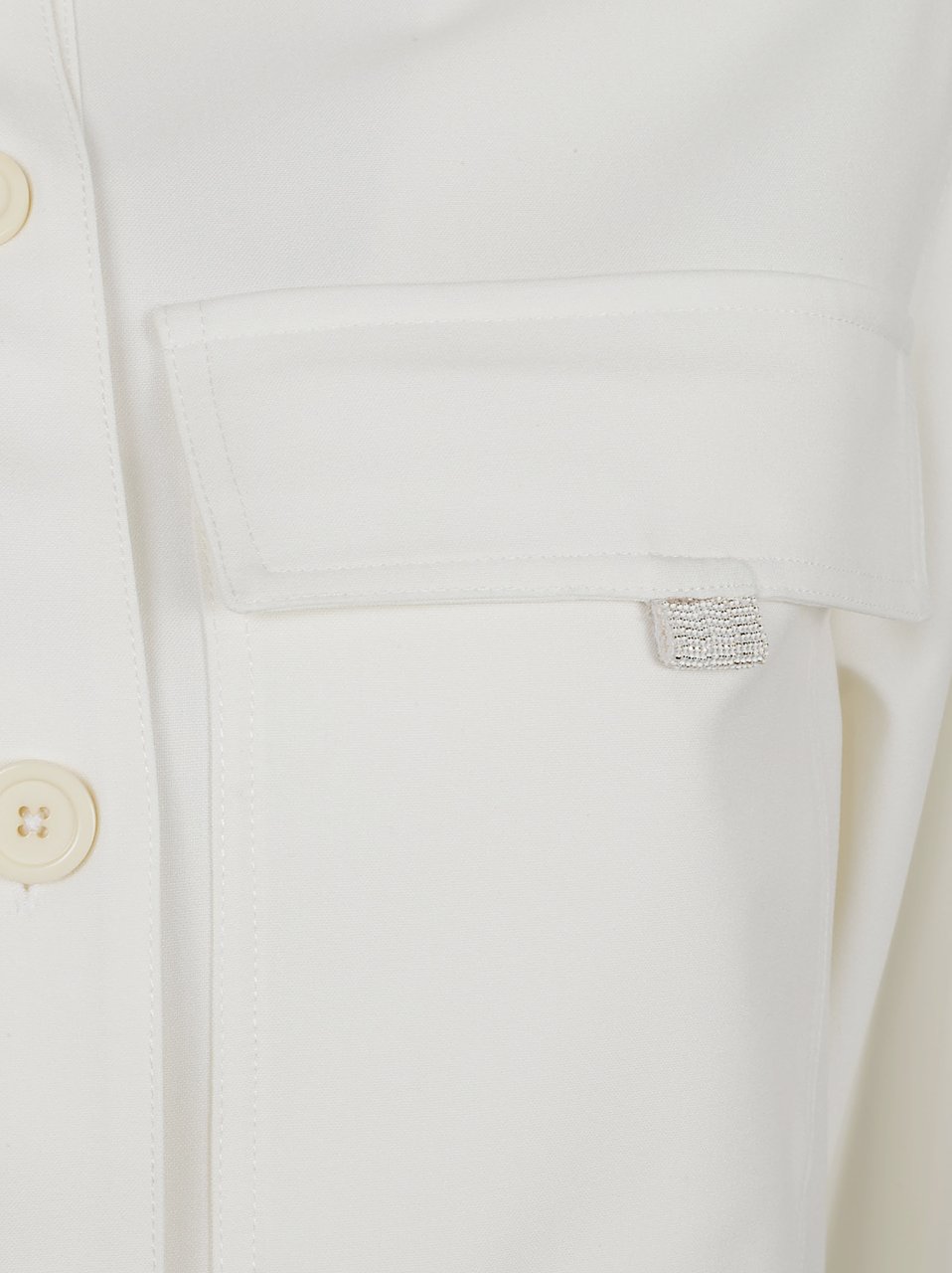 Fabiana Filippi Blue Cotton Pocket Detail Shirt Wit