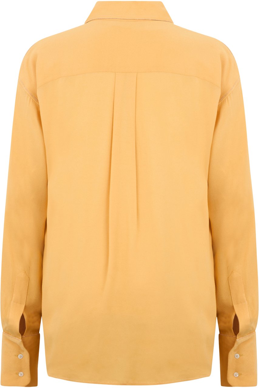 Fabiana Filippi Cotton shirt with long sleeves Beige