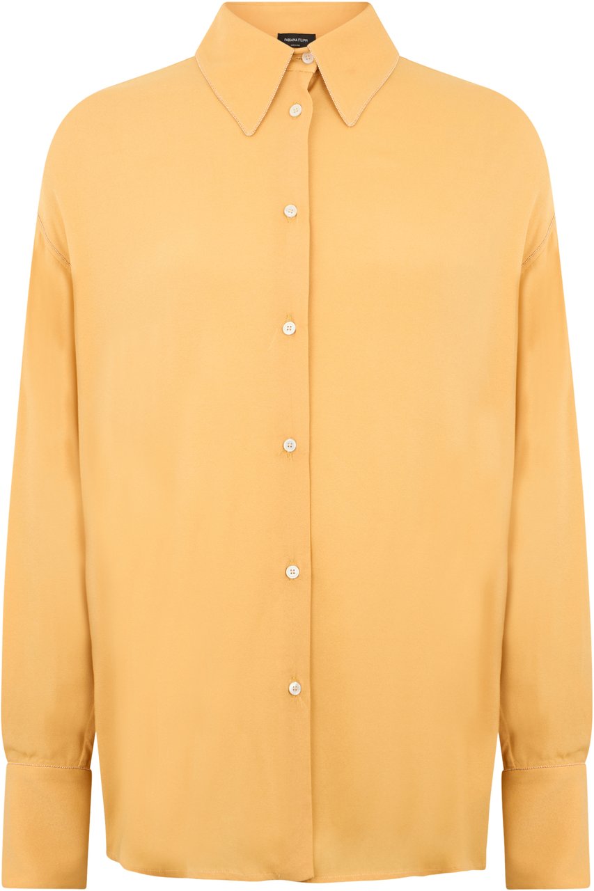 Fabiana Filippi Cotton shirt with long sleeves Beige
