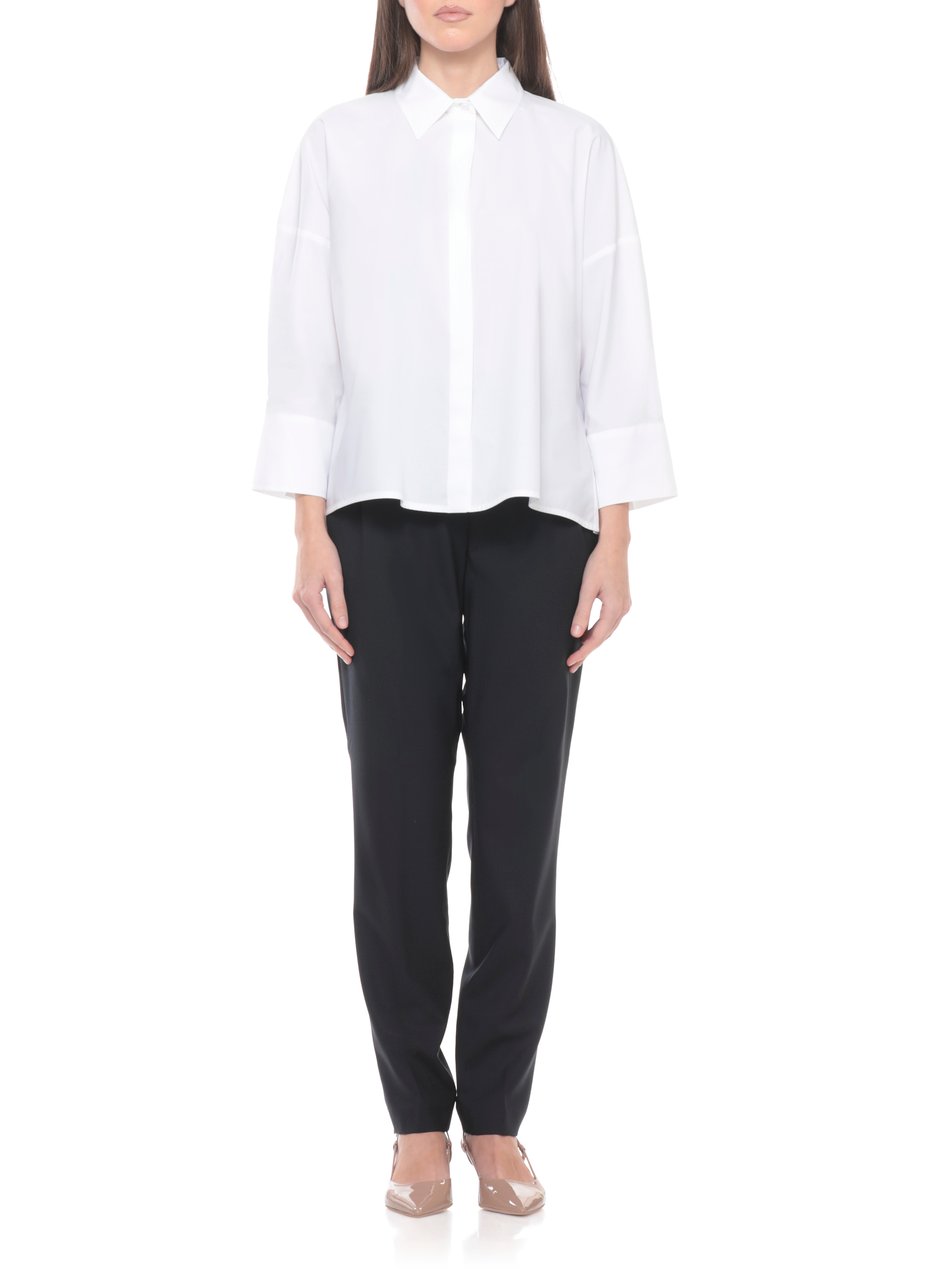 Fabiana Filippi White Pointed Collar Boxy Shirt Wit