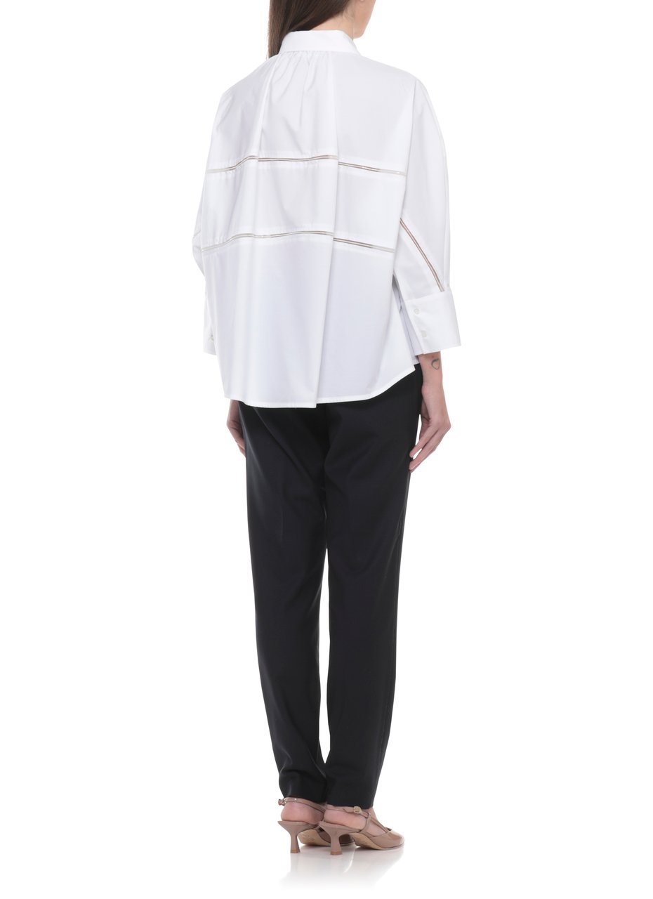 Fabiana Filippi White Pointed Collar Boxy Shirt Wit