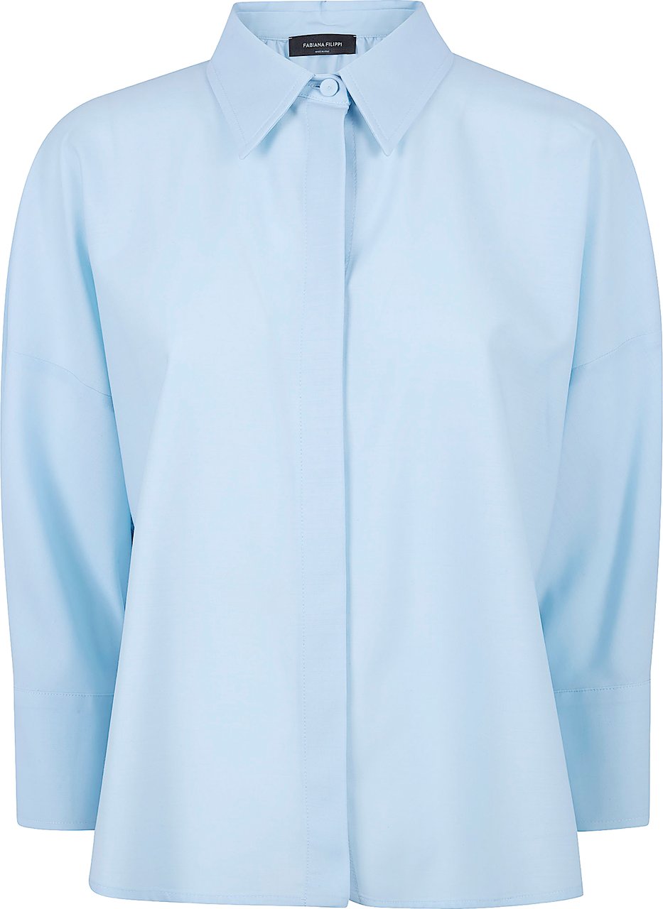 Fabiana Filippi Light Blue Shirt Blauw