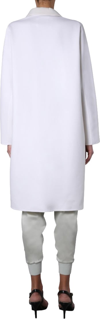 Fabiana Filippi Knee-Length V-Neck Coat With Jewel Detail Wit