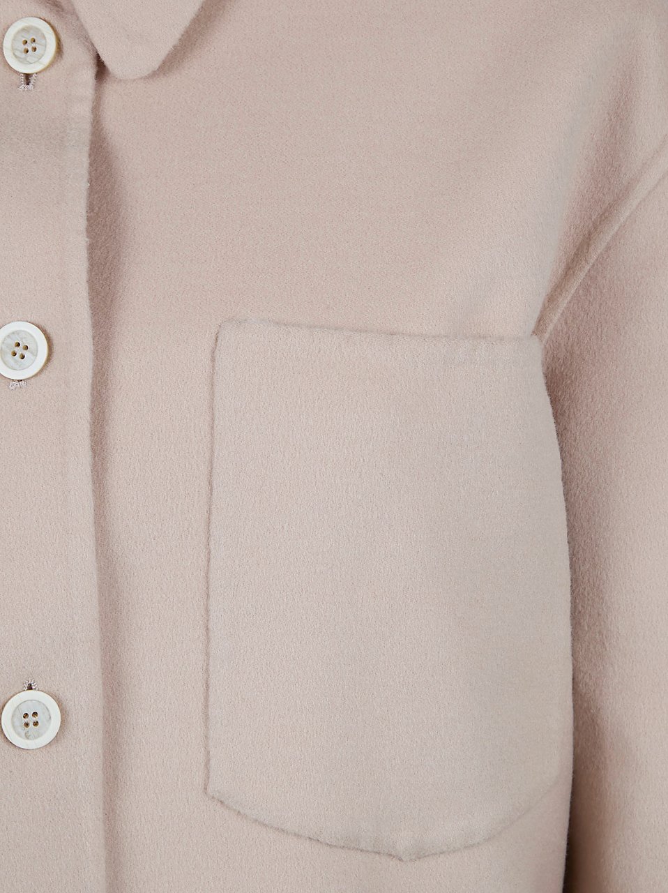 Fabiana Filippi Long Oversized Shirt in Double Wool Fabric Grijs
