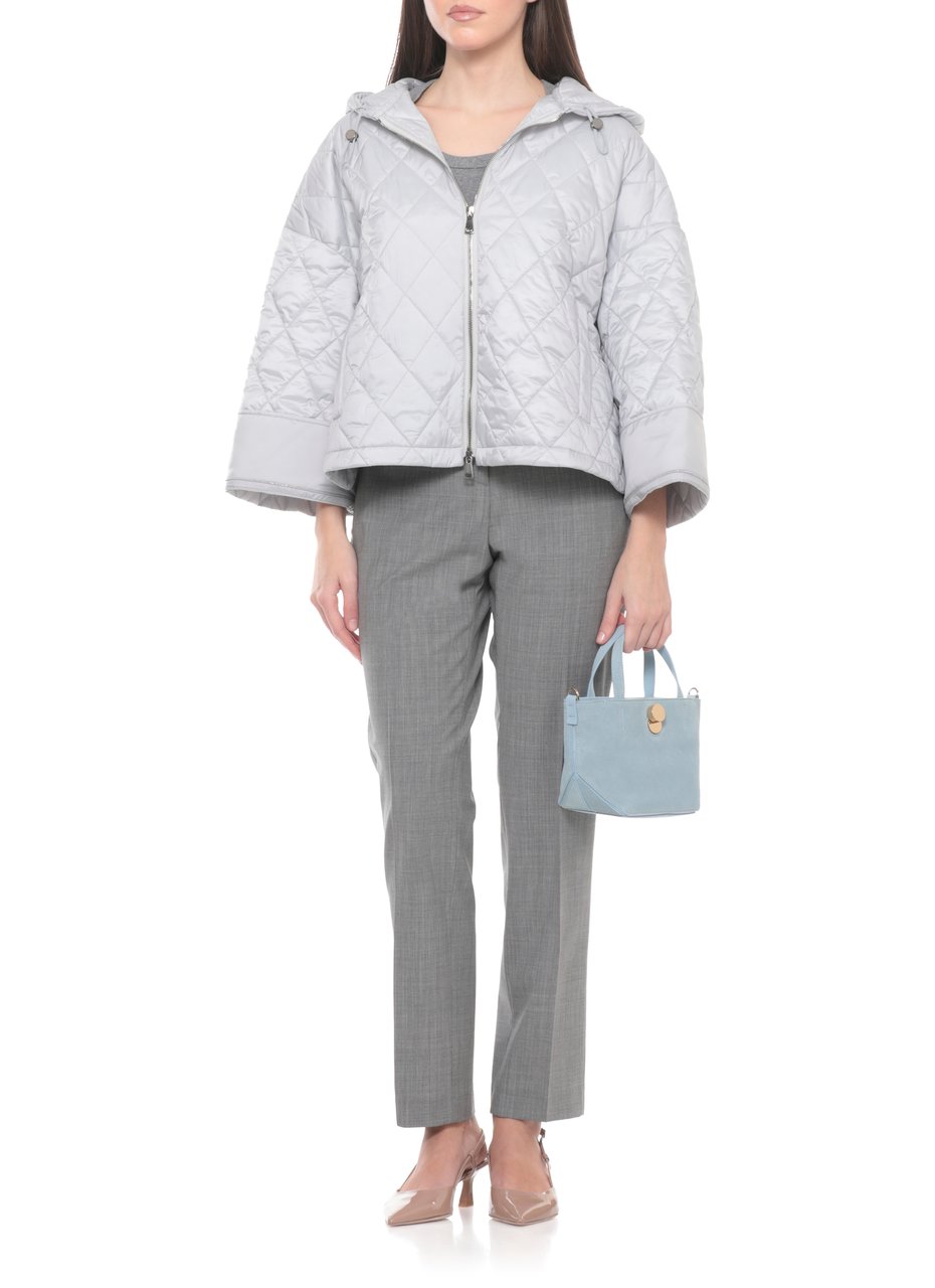 Fabiana Filippi Grey Lightpoint Detail Quilted Jacket Wit