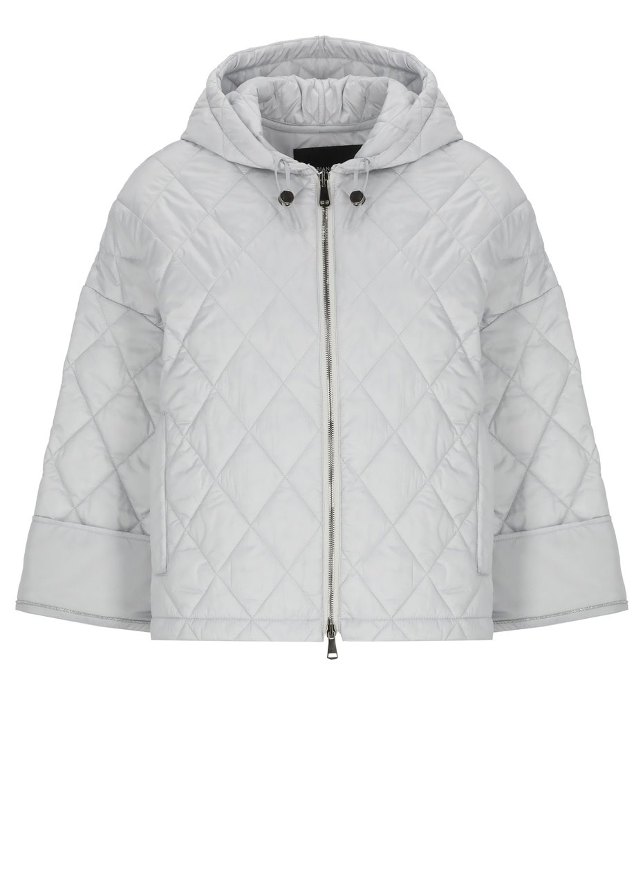 Fabiana Filippi Grey Lightpoint Detail Quilted Jacket Wit
