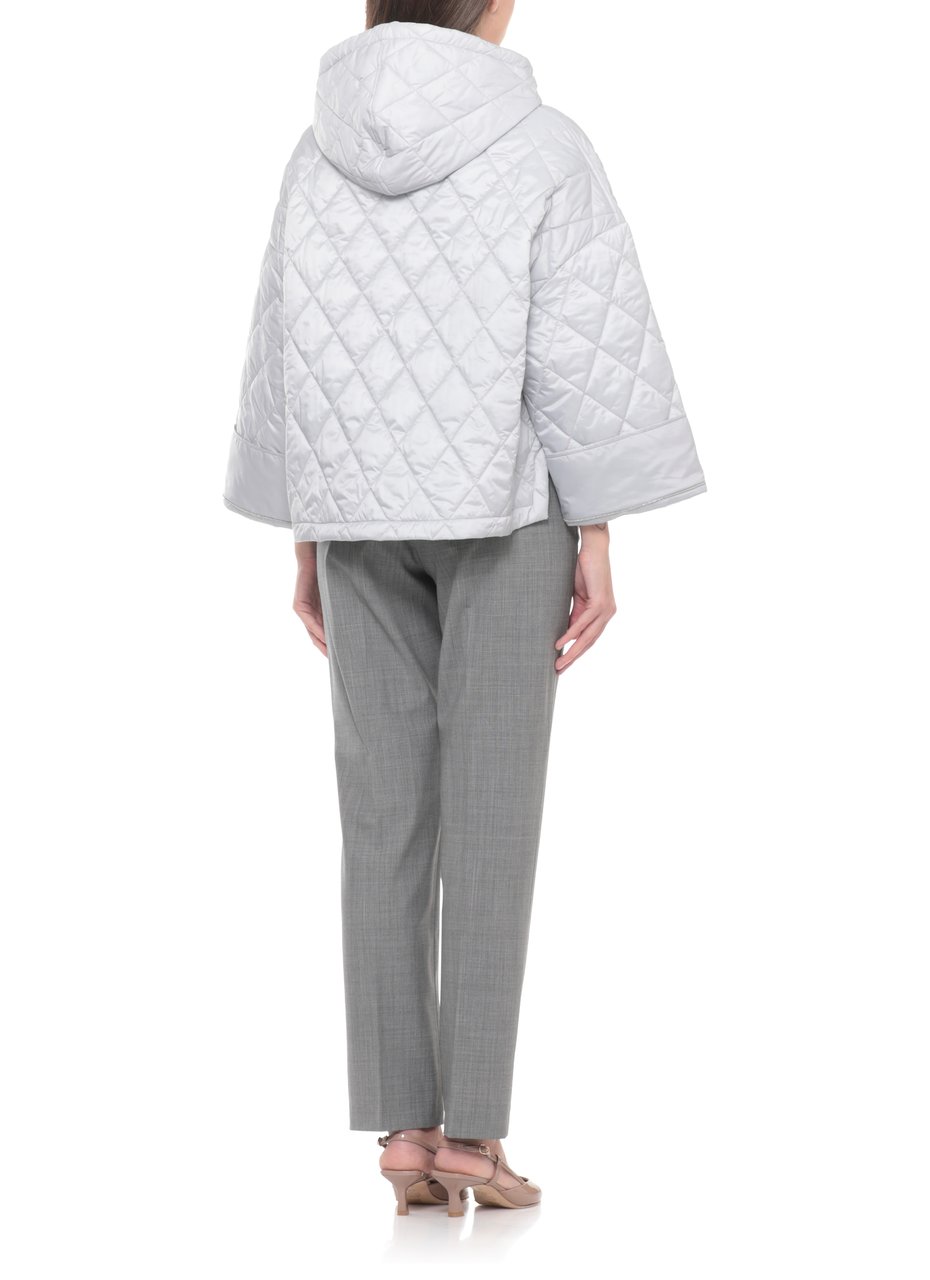 Fabiana Filippi Grey Lightpoint Detail Quilted Jacket Wit