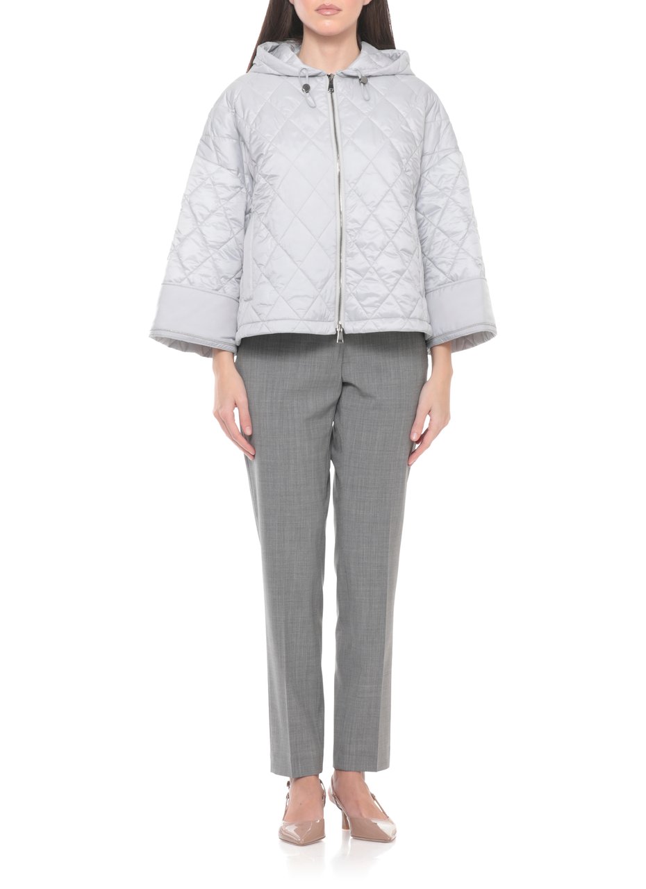 Fabiana Filippi Grey Lightpoint Detail Quilted Jacket Wit