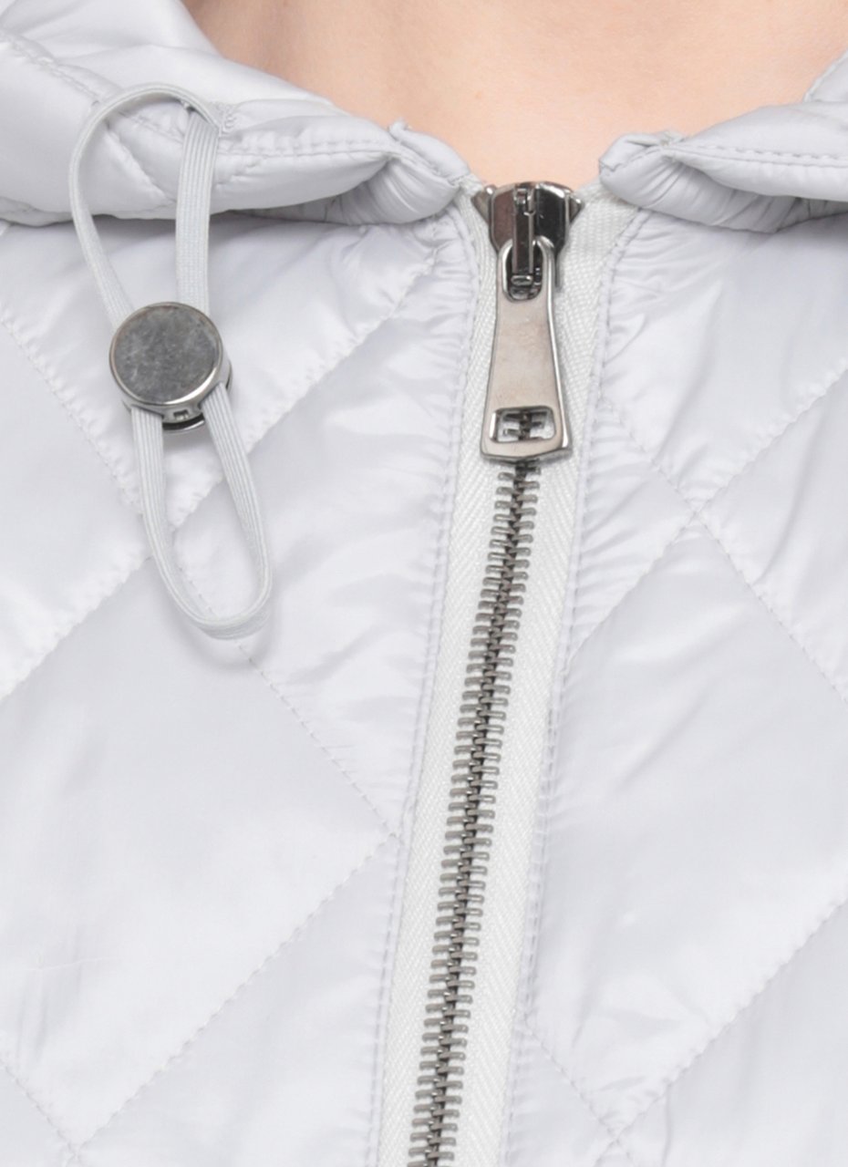 Fabiana Filippi Grey Lightpoint Detail Quilted Jacket Wit