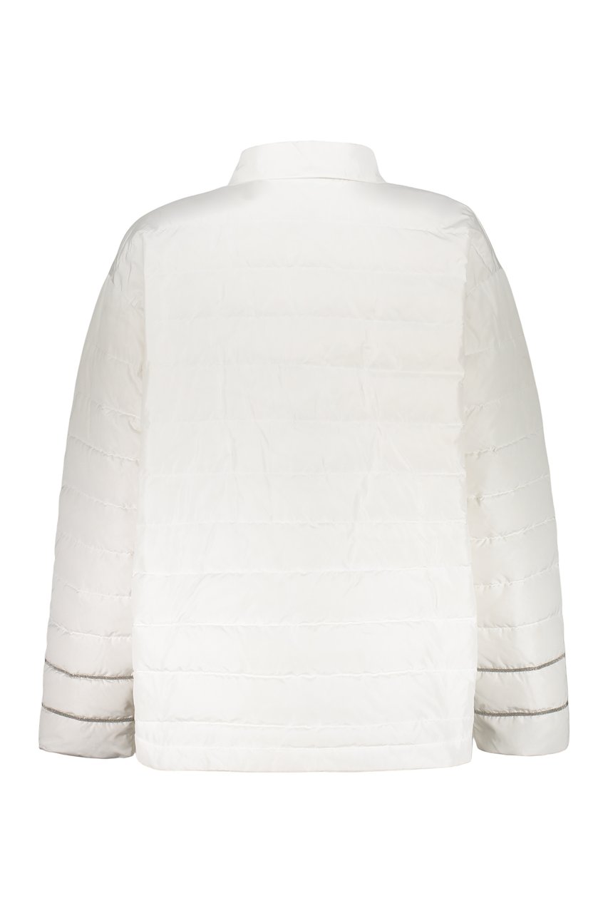 Fabiana Filippi Snap button fastening down jacket Wit