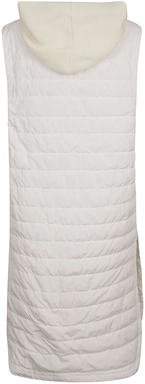 Fabiana Filippi Crisp White Long Coat With Classic Collar Wit