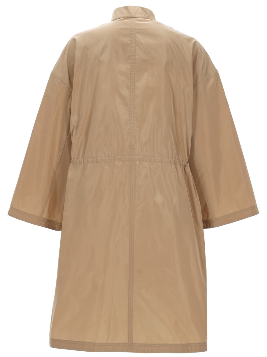 Fabiana Filippi Short High Collar Polyester Trench Coat Roze