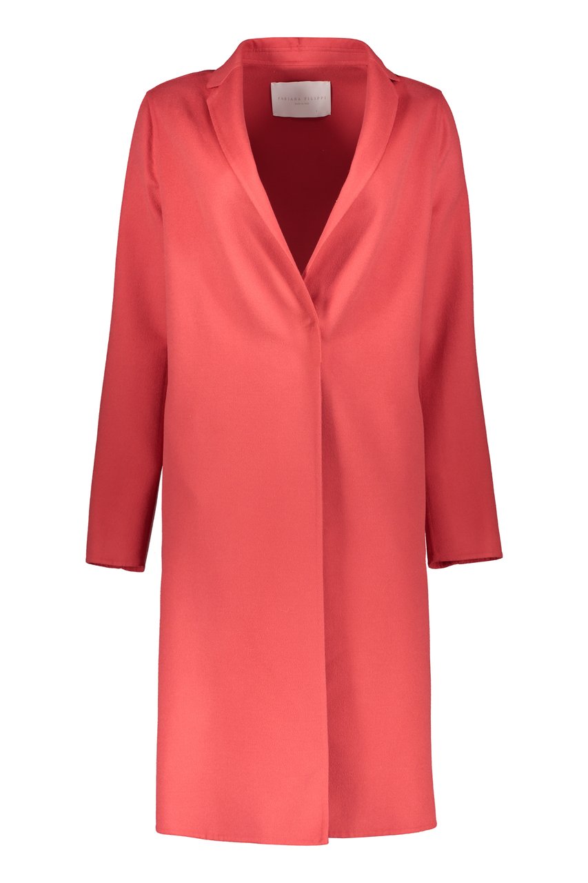 Fabiana Filippi Virgin wool blend coat Rood