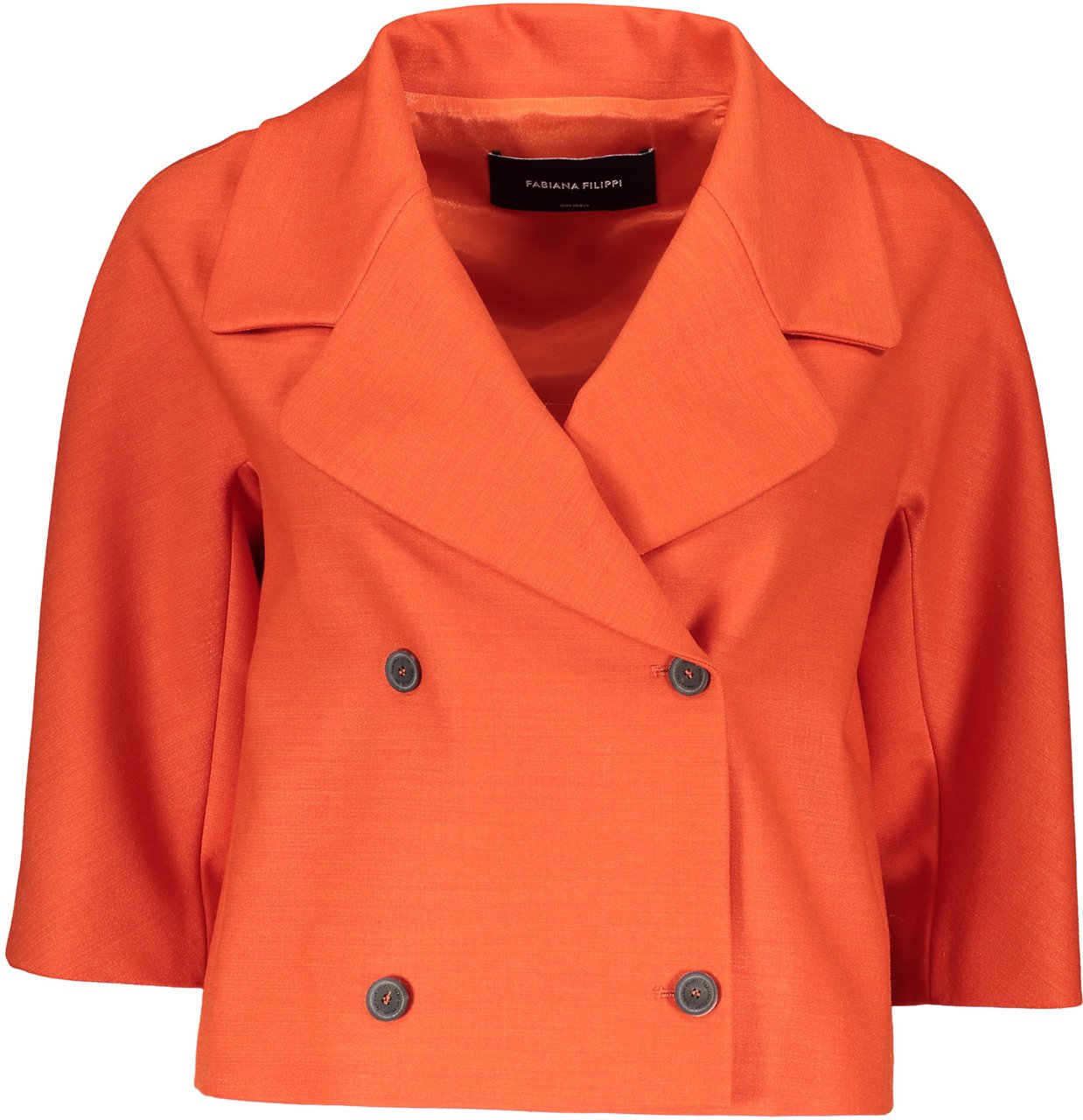 Fabiana Filippi Double-breasted short blazer Oranje
