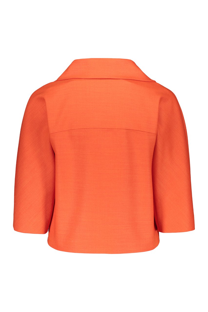 Fabiana Filippi Double-breasted short blazer Oranje