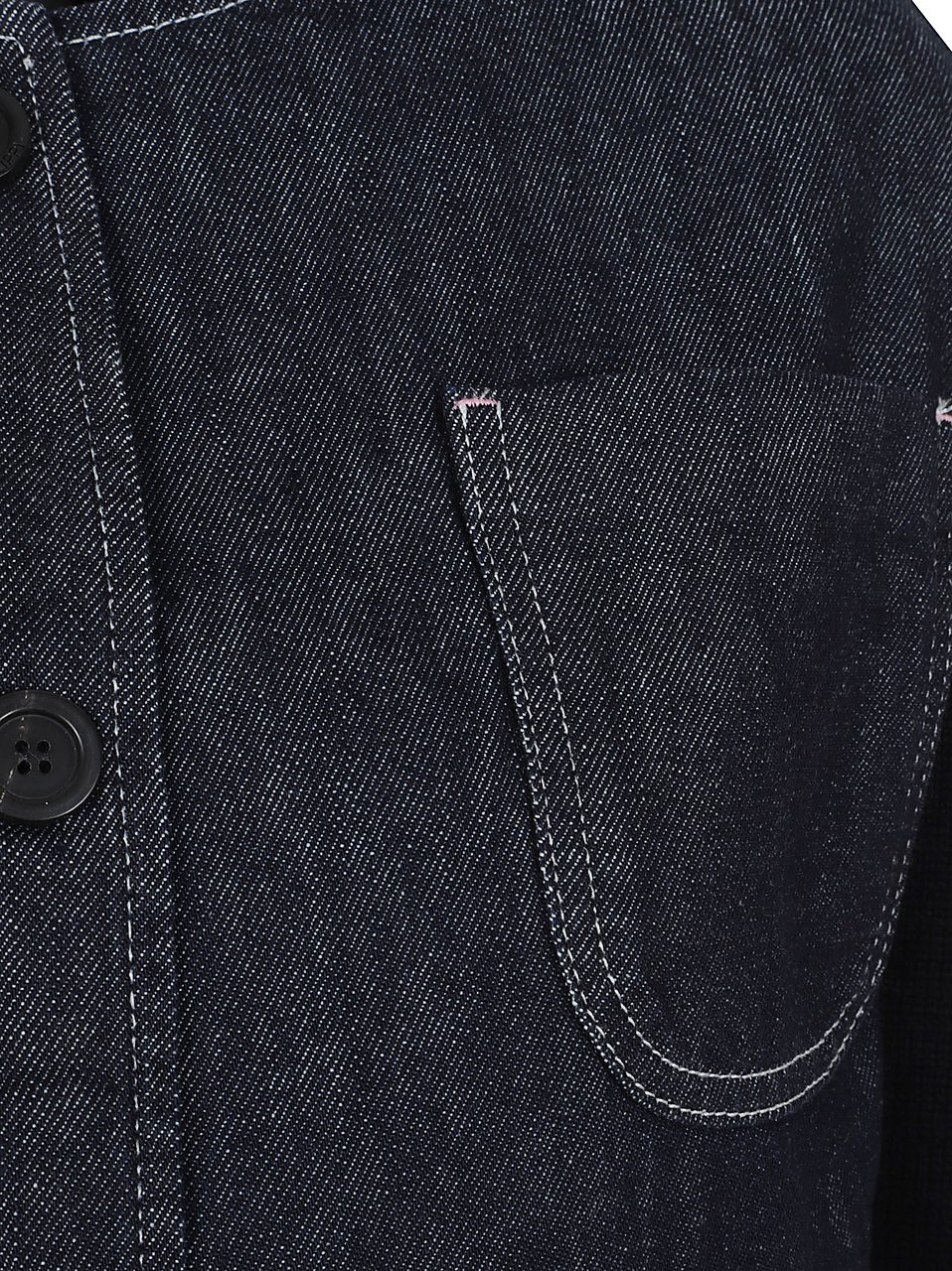 Fabiana Filippi Black Denim Merino Wool Jacket Zwart