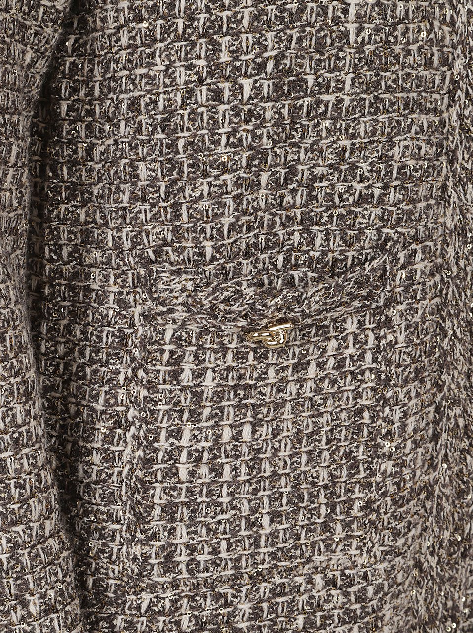 Fabiana Filippi Multicolor Tweed Sequin Zip Jacket Grijs