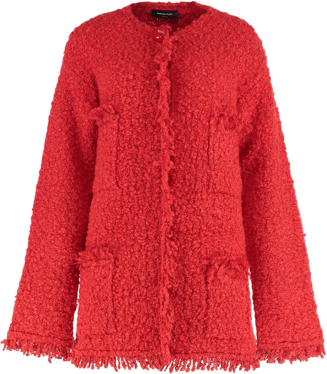 Fabiana Filippi Boucle knit jacket Rood