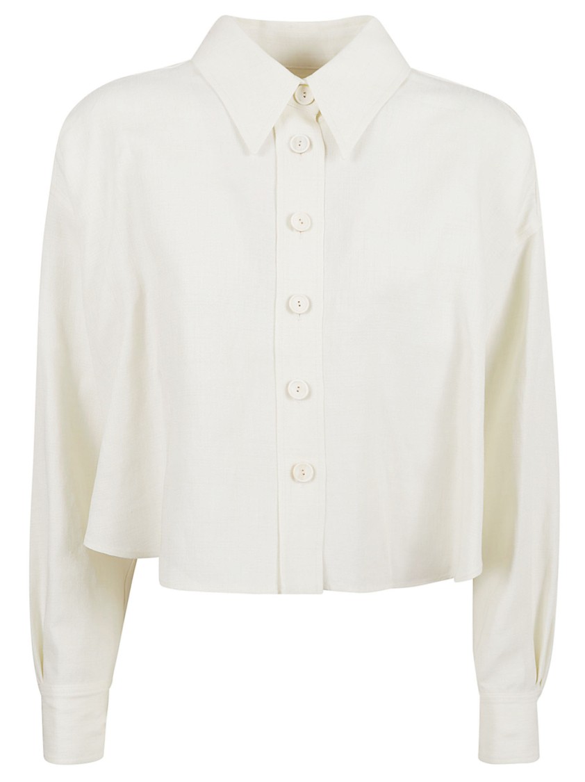 Fabiana Filippi Cropped Button-Up Jacket With Structured Collar Wit